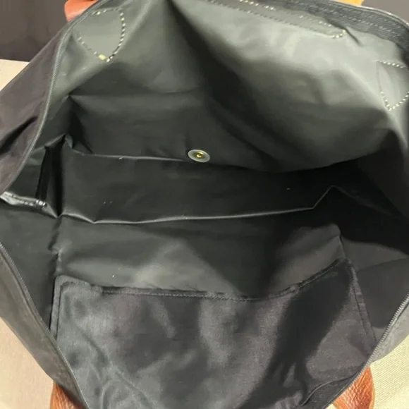 Longchamp Black and Brown Tote Bag - Picture 8 of 11